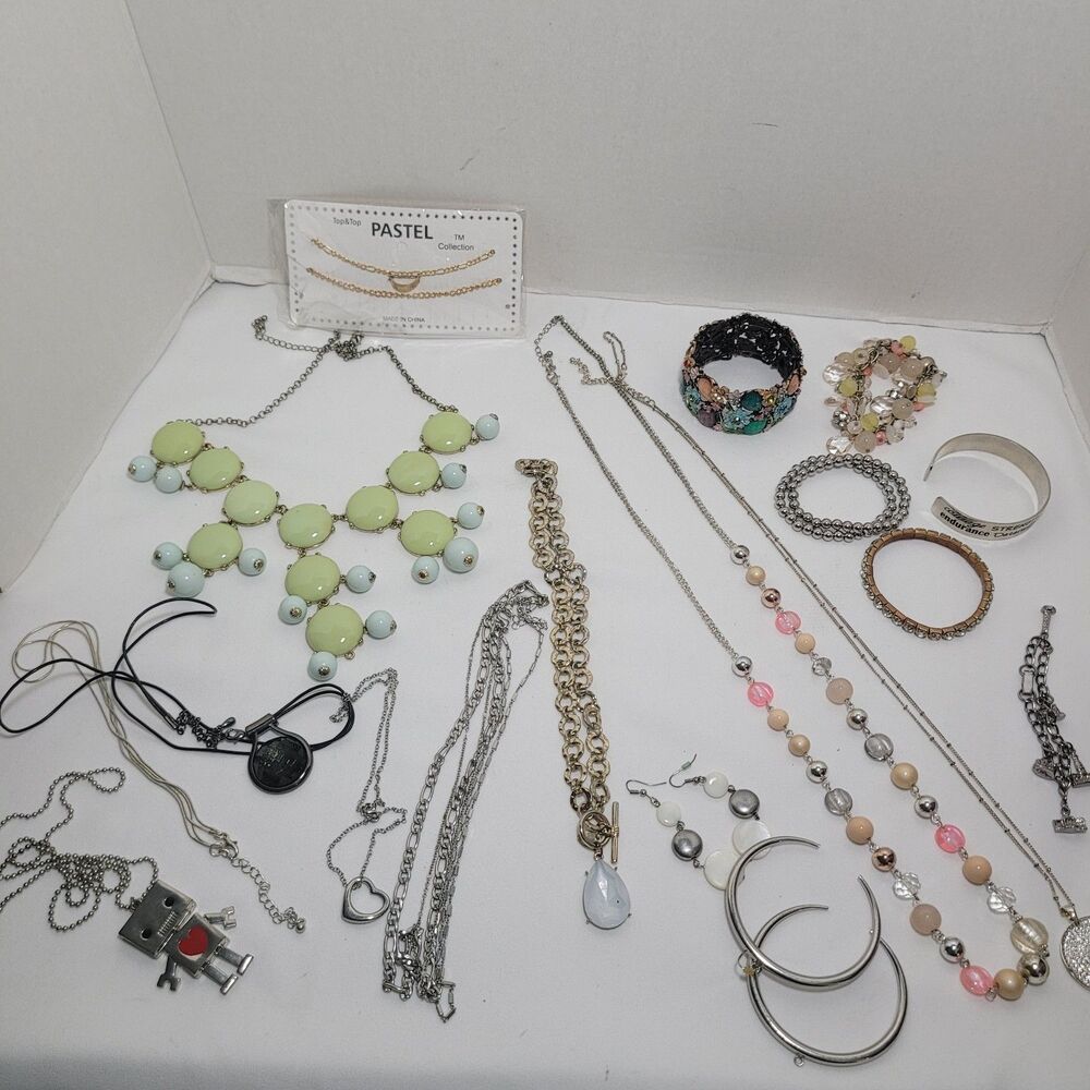 Lot of 19 Fashion Jewelry Lot Earrings Kenneth Cole Necklace Loft Bracelet